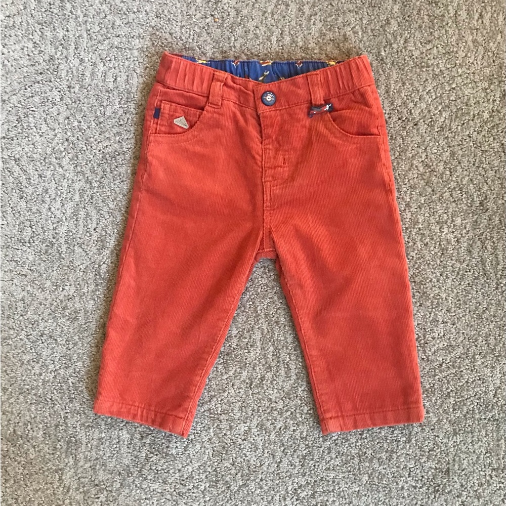 Sergent Major Orange Corduroy Pants, Size 6 Months